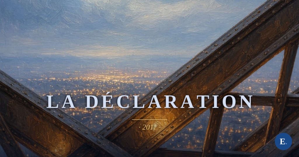 La déclaration — Emirelo, 2011. A cet instant, la lumière de vos yeux Sublime, saura venir m’illuminer Le temps de quelque poésie, Immense émotion à écrire… Vous ne savez pas encore, Oh mais vous le savez déjà Une demande vous est faite Le soir d’un jour d’exception. Et si une larme vous vient Zéphyr je serai pour la sécher. Vous sentez votre cœur battre Oh mais le mien aussi l’accompagne Unis depuis la pluie des arcs-en-ciel Serions-nous en train de vivre d’amour ? Malgré les nuages parfois, Etre face à l’infini Permet d’y puiser la force essentielle. Oh muse et femme Unissons nos mains Sur l’autel de la bleue poésie Et demeurons à jamais Réellement l’un pour l’autre…