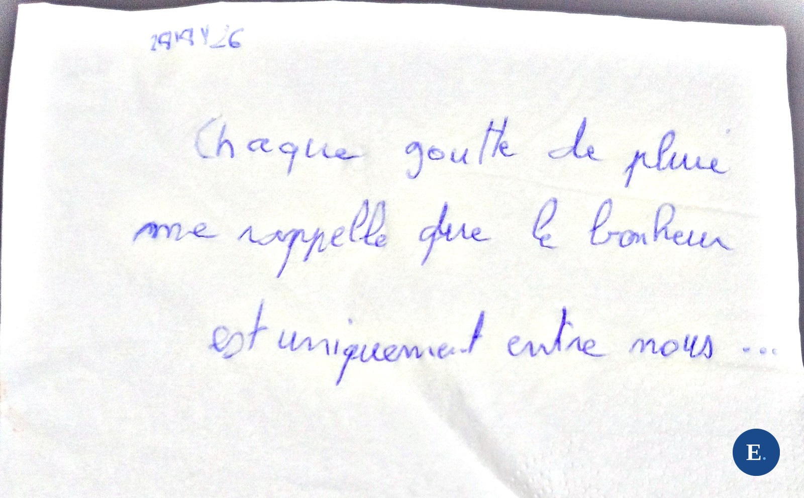 Le dernier petit mot manuscrit épinglé au tableau