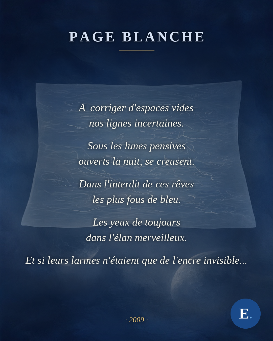 Page Blanche, carte