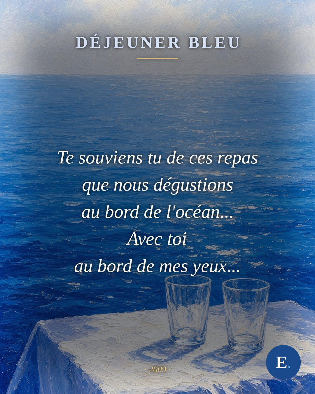 Déjeuner bleu, carte