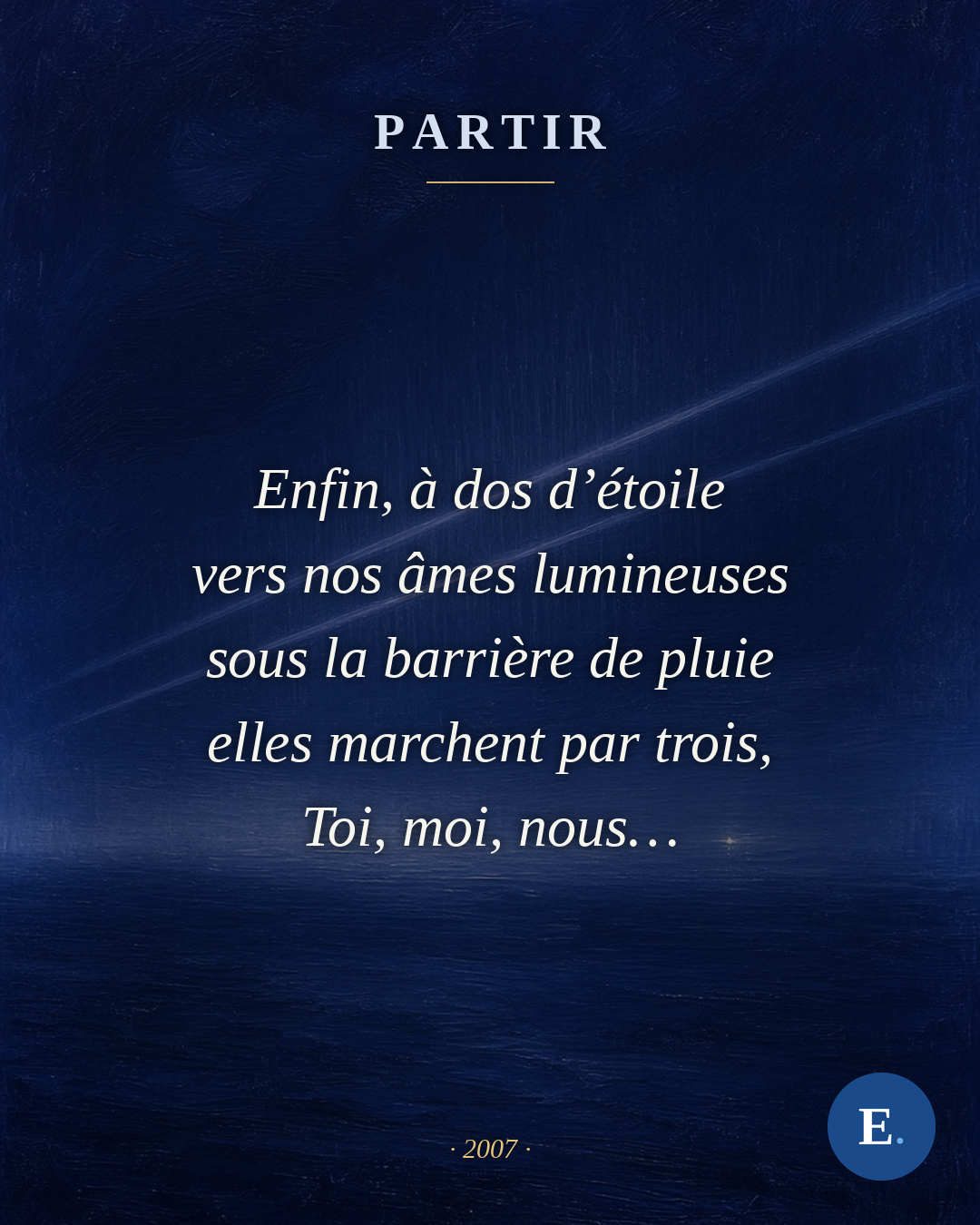 Partir, carte