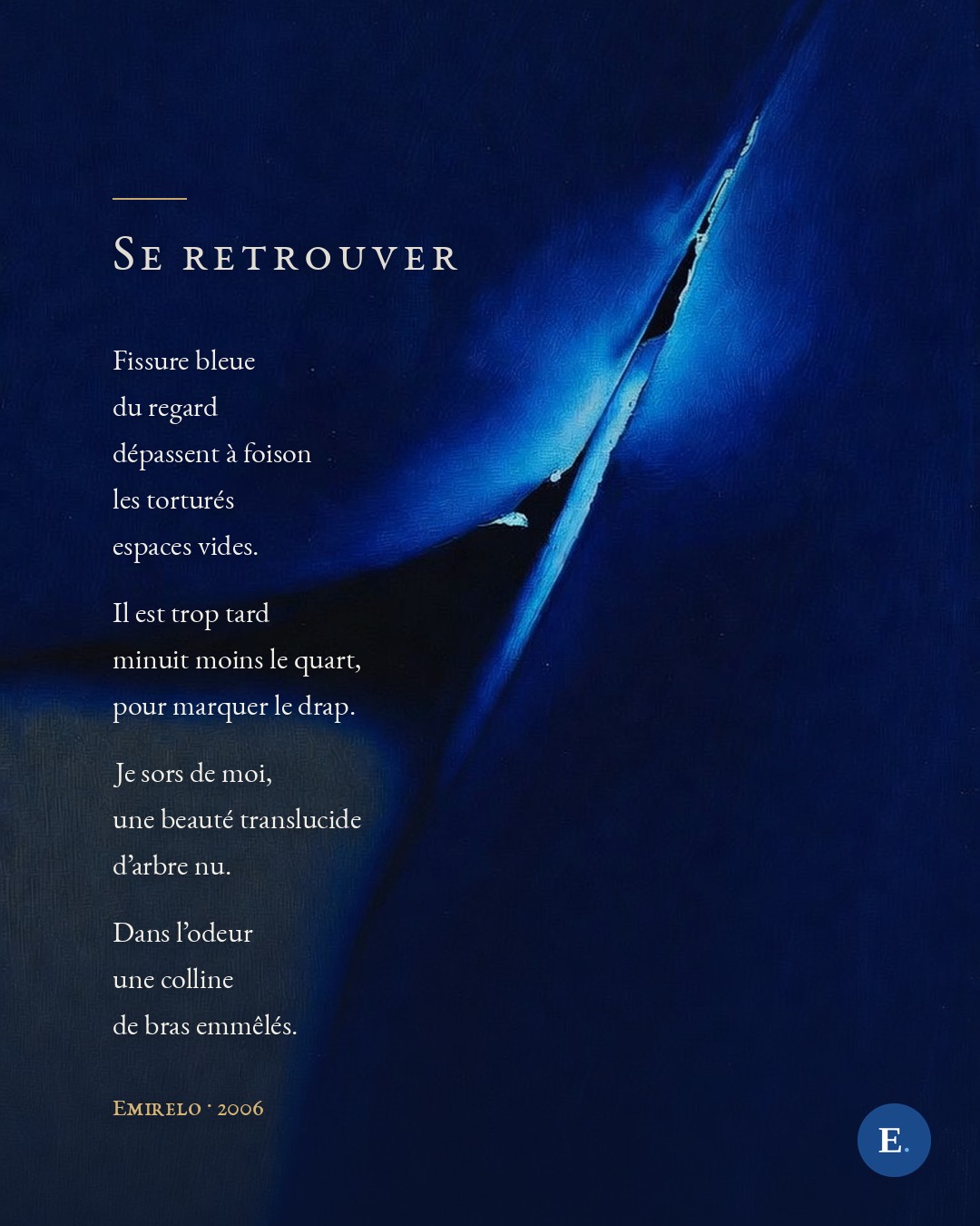 Se retrouver, Emirelo — carte poème 1/2