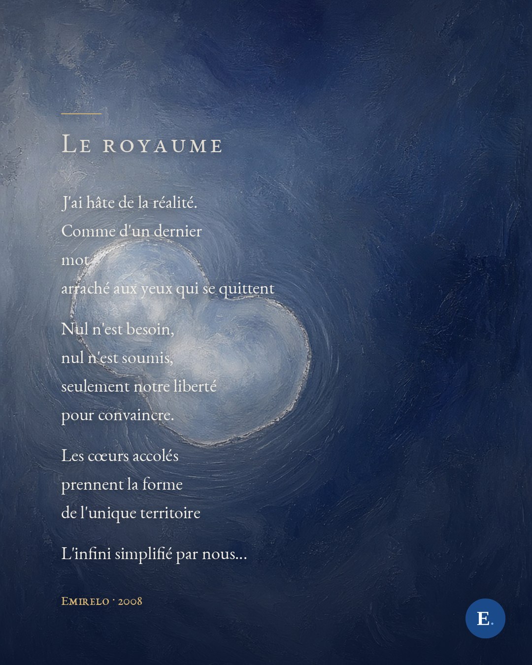Le royaume — le poème en carte